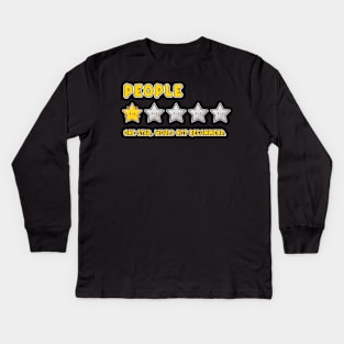 People - One Star. Would Not Recommend - Funny Kawaii Stars Kids Long Sleeve T-Shirt